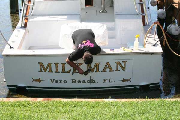 Yacht Signs, Graphics and Lettering  in Vero Beach Florida